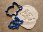 Hare cookie cutter, biscuit decorating animal nature, woodland