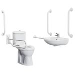 Niko Doc M Pack Wall Hung White with Accessible Toilet Bathroom Set
