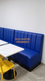 Restaurant Booth Seating Upholstered Channel Back Banquette Bench Seat