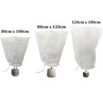 Plant Fleece Frost Protection Cover Bag with Drawstring Winter Garden Jacket