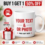 Personalised Photo Mug Cup Custom Design Image Name Eid Gift Christmas Birthday