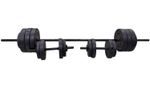 Opti Vinyl Dumbbell and Barbell Set 50kg Home Gym Weight Lifting Fitness