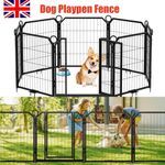 Metal Dog Playpen Foldable Puppy Exercise Pen Pet Fence for Medium/Large Animals