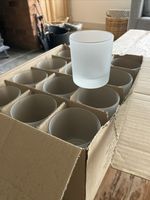 24 Frosted Glass Candle Jars for DIY Candle Making and Storage