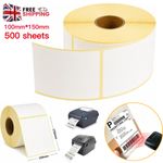 4"x6" Direct Thermal Labels 100x150mm 500 per Roll for Zebra Toshiba UK NEW