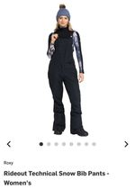 Sz XL Roxy Rideout Technical Snow Bib Pant Women's True Black KVJ0