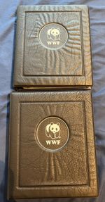 2 WWF FOLDERS CONTAINING 80 WWF 1st day cover + 80 new stamps  1984 THRO  1990