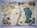 Vintage Pauline Baynes Map Poster, The Hobbit: There and Back Again LOTR Tolkien