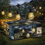 Feit 48ft (14.6m) Heavy Duty LED Waterproof String Lights Set With 26 Bulbs New