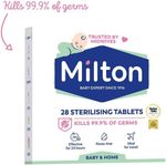 Milton Sterilising 28 Tablets for Cleaning Baby & Home Bottle Hygiene Rinse-Free