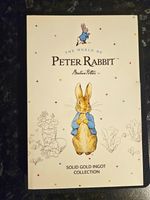 Peter Rabbit World Solid Gold Bars Au 0.999 1/100oz x2 Folder + Certs