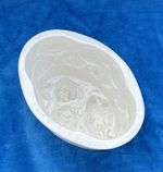 Antique STRAWBERRY JELLY Mould COPELAND Ceramic Victorian Pudding 5.5”Long 