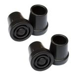 4X Heavy Duty Walking Stick Cane Crutch Pad Rubber Ferrule Metal End Bottom 19mm