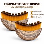 2x Lymphatic Drainage Face Brush Facial Massage Dry Body Brush Jawline Sculpting