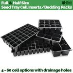 Multi Cell Pack Seed Tray Insert Plug Plant Bedding Propagation Half & Full Size