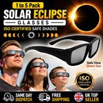 1 to 5 Pack Solar Eclipse Glasses ISO Certified Safe Shades for Solar Eclipse