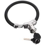 Durable Bike Safety Lock Metal Chain Proof Keyed Black Outdoor Cycling Lock