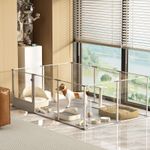 BingoPaw Small Pet Playpen Transparent Acrylic Pen Animal Fence Enclosure Cage
