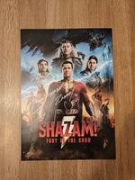 Shazam! Fury Of The Gods A3 Poster Signed By Zachary Levi Comic Con Manchester