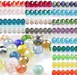 Faceted Rondelle Crystal Czech Glass Beads 2x3,3x4,4x6 &6x8mm  COLOUR Jewellery