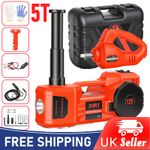 Electric Car Jack 5 Ton 12V Hydraulic Car Jack with Tire Inflator Pump & LED NEW