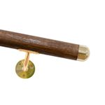 Handrail | Brass & Walnut – Dome End Caps