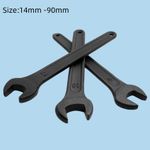 Open Ended Spanner Heavy Duty Wrench Impact - Single End 14mm 16mm-90mm Black