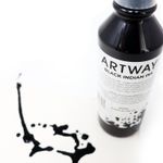 Artway Black Indian Ink - For Drawing & Calligraphy - 120ml/300ml/5ltr sizes