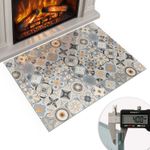 Glass Hearth Protector for Home Fireplace Mosaic Patterns In Tiles Rectangular