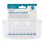 Clear Shower Caddy Suction Cup No-Drilling Removable Bathroom Wall Shelf Basket
