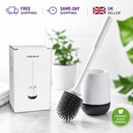 Toilet Brush With Holder Soft Silicone Bristle Bathroom Set Cleaning Brush Base