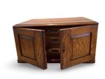 Antique English Oak Three Drawer Empty Canteen / Flatware Chest Edwardian 1910c