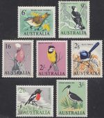Australia 1964 - 65  Birds pre - decimal set SG 363 - 369  mounted mint