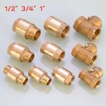 1/2" 3/4" 1" Brass One Way Check Valves Bsp Female/Male Thread Non Return Valve
