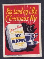 Denmark Poster Stamp  CHRISTGAU COFFEE ODENSE