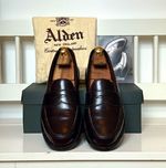 Alden 986 Color 8 Shell Cordovan Burgundy Penny Loafers 7.5 D Goodyear Welt