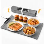 Food Warming Mat 38X62Cm, Electric Warming Tray with 5 Temperature Settings 60-1