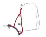 Fiamma F45s Awning Brackets for VW T5 T6 T6.1 Poptop Lift up Roof Deep Black