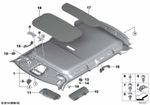 MINI Genuine Right Driver Side OS Side Sun Visor Black Fits F55 F56 51167375954