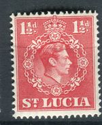 St Lucia SG130 1938-48 KGVI 1.5d scarlet p14.5x14 MNH