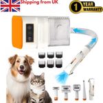 Dog Grooming Kit, Rechargeable Hair Trimmer, 12000Pa 5 Modes Suction 99%