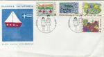 Greece 1967 Children Slogan Cancels Four Kids Pictures Stamps Cover Ref 27427