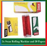  3x Swan Rolling Machine and 50 paper Free Postage Fast Delivery.
