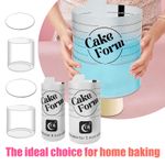Acrylic Cake Mold Round Mousse Cake Form Adjustable Cake Ring Bakery 4/6/8/10in