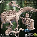 Return of Necronius Zombie Dinosaur Miniatures Models Fantasy Encounter DND Set