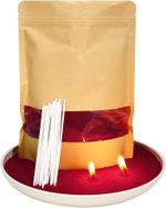 500g Rose Scented Pearled Candle Sand with Wicks,Sand Wax Granules, Refillable