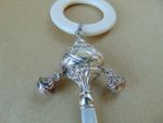 EXCELLENT BEAUTIFUL STERLING SILVER  BABY RATTLE 1976