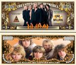 Def Leppard Sheffield Rock Band Commemorative Million Dollar Bills x 2 1976