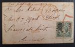 1854 NSW Australia Cover ties 6d Slate Green Imp Large Diadem stamp Sydney-Kent