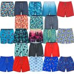 Boys Swimming Trunks Shorts Holiday Beach Pool Kids Printed Plain Swim Bottoms
